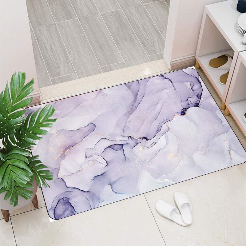 Geometric Abstract Entryway Non-Slip Mat Home Bathroom Doorway Water Absorption Soft Mat Easy to Clean Tech Cloth Entrance Mat