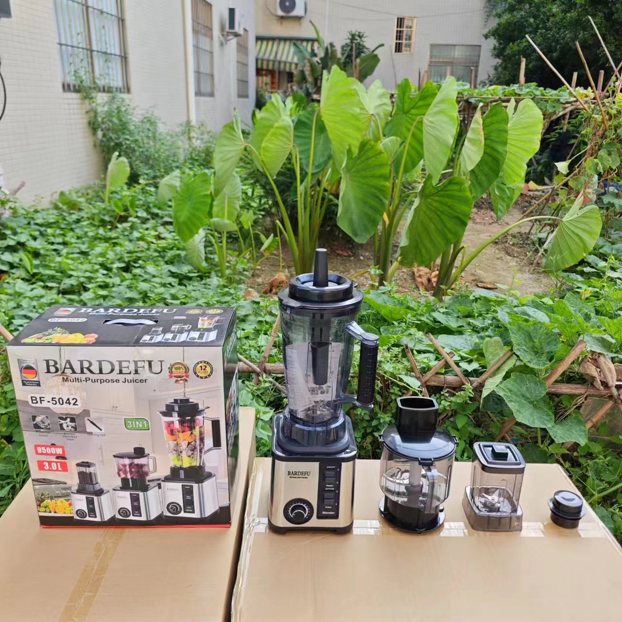 6in1blender Commercial Stainless Steel Blender Household Pure Copper Meat Grinder Ice Crusher Juicer Multi-Function