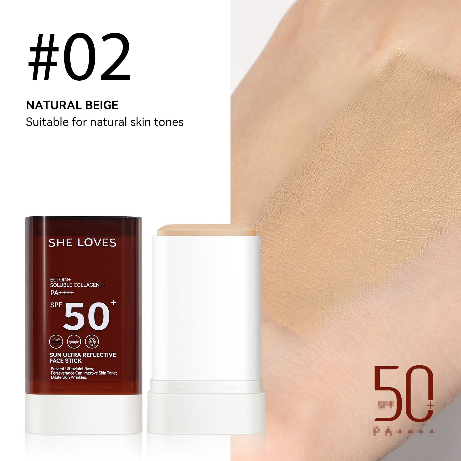 sheloves Anti-UV Foundation Stick Natural Long-lasting Concealer Non-removing Makeup Non-stuck Powder Foundation Cream