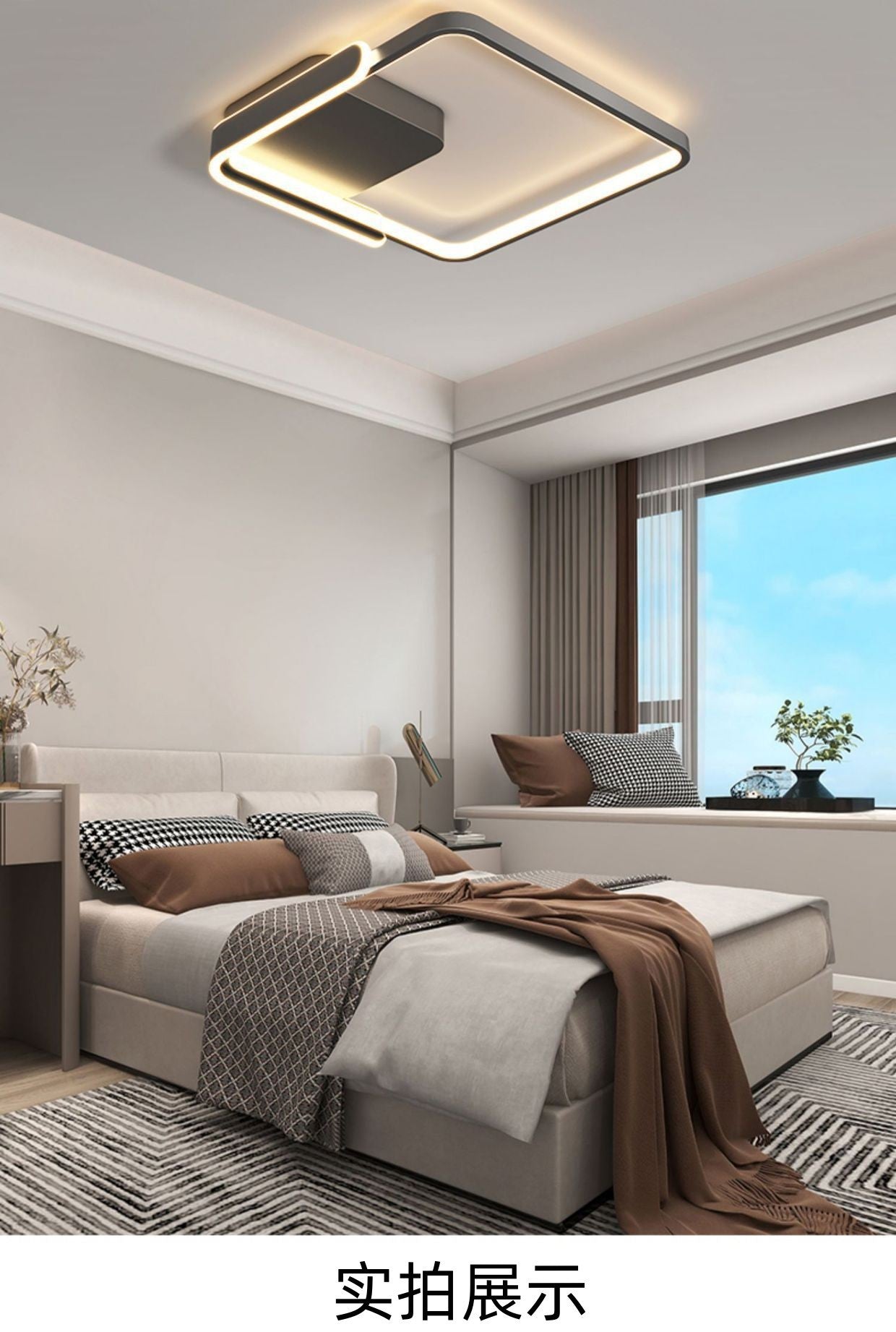 Modern Minimalist Bedroom Light LED Ceiling Lamp2025New Internet Celebrity INS Creative and Unique Room Bedroom Lighting