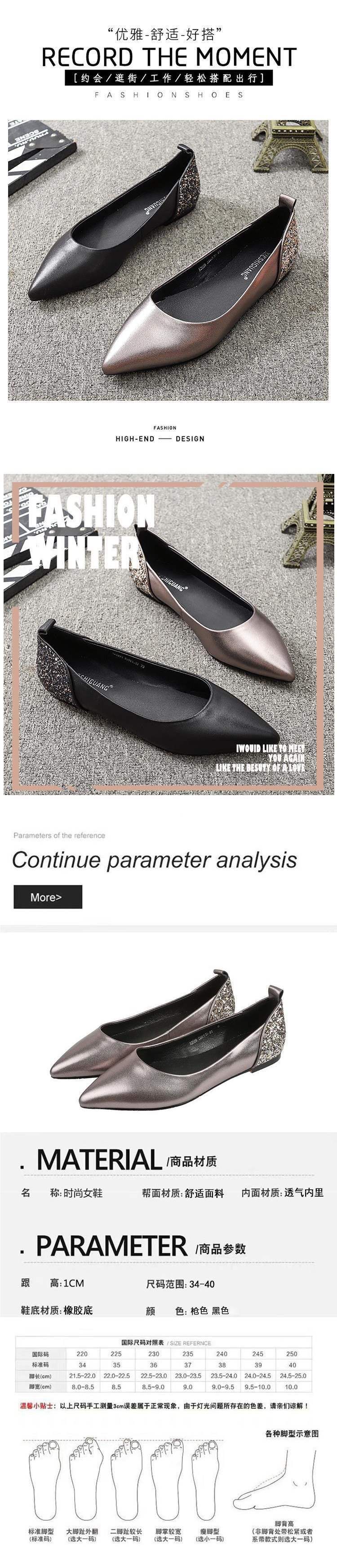 Women's Soft Leather Flat Shoes2025Pointed Toe French Style New Spring and Autumn Evening Breeze Soft Sole Shallow Mouth Comfortable Grandma Shoes Trendy