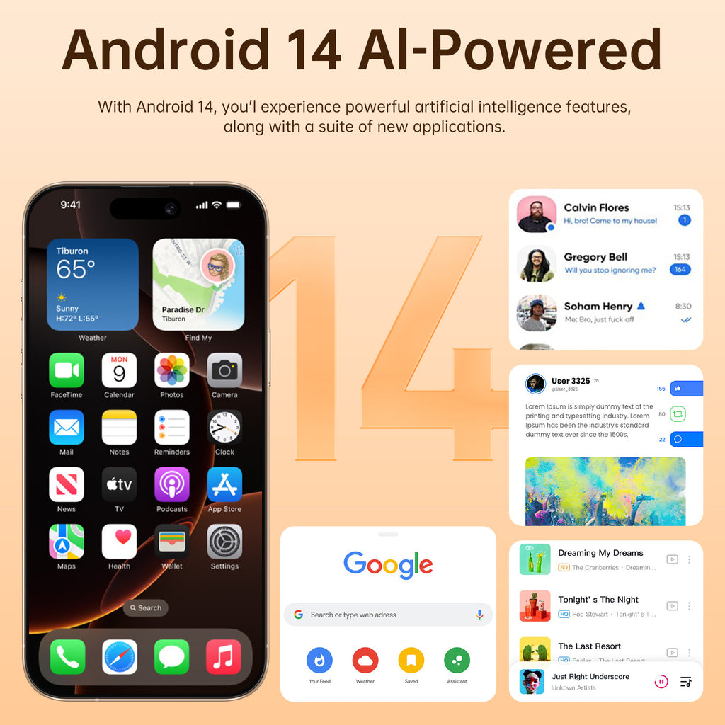 2025New i16Pro Max Android7.3inch smartphone16+1T Source Factory AliExpress Hot Sale