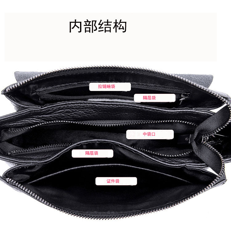 Women's Genuine Leather Bag for Middle-aged Moms, Large Capacity Soft Cowhide Underarm Bag, Single Shoulder Crossbody Bag, Shiling Bag, Spring New Model