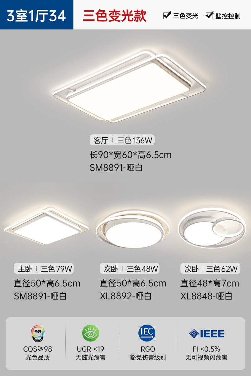 Light Luxury Nordic Ceiling Light for Living Room, Simple Modern Elegant Rectangular Creative Home Hall Master Bedroom Lighting