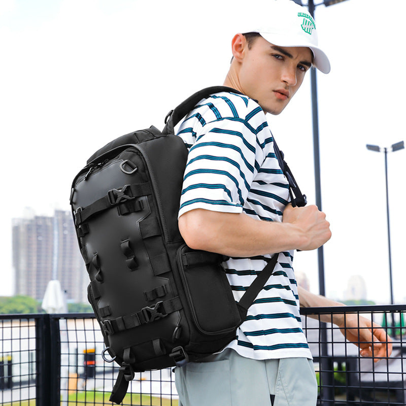 OZUKO Sports Backpack Men's Backpack Waterproof Multifunctional College Student Bag Commuting Cycling Outdoor Bag