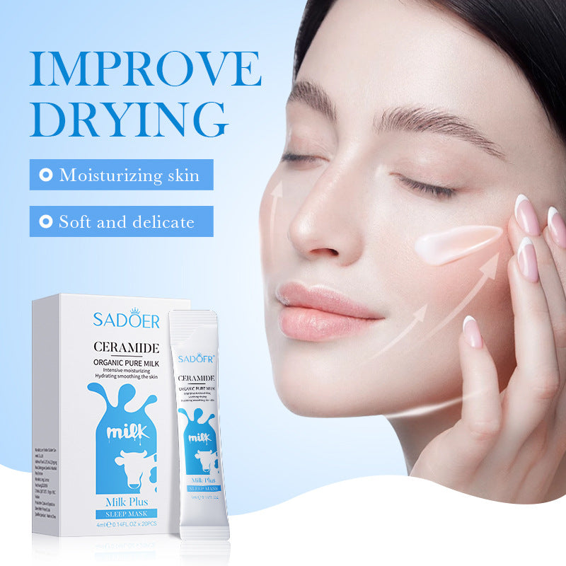 Milk Sleeping Mask SADOER Ceramide Mask Skin Rejuvenation Moisturizing Mask Cross-Border Wholesale