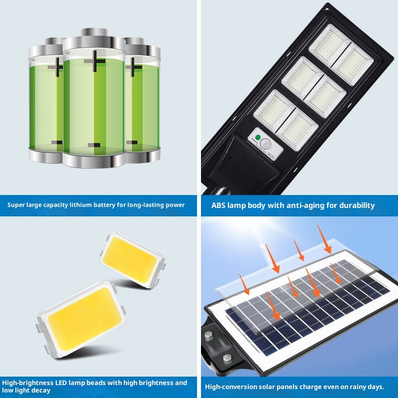 Solar Outdoor Garden & Road Lights IP65 Waterproof LED High Pole Mount with Aluminum Construction