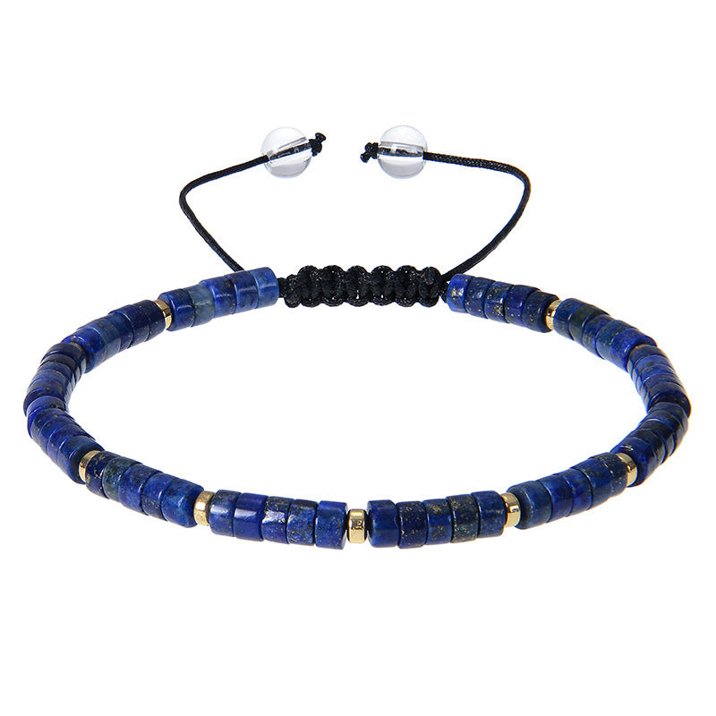 Amethyst Bracelet4mm Beaded Couple Natural Stone Accessories Lapis Lazuli Tiger Eye Stone Woven Bracelet