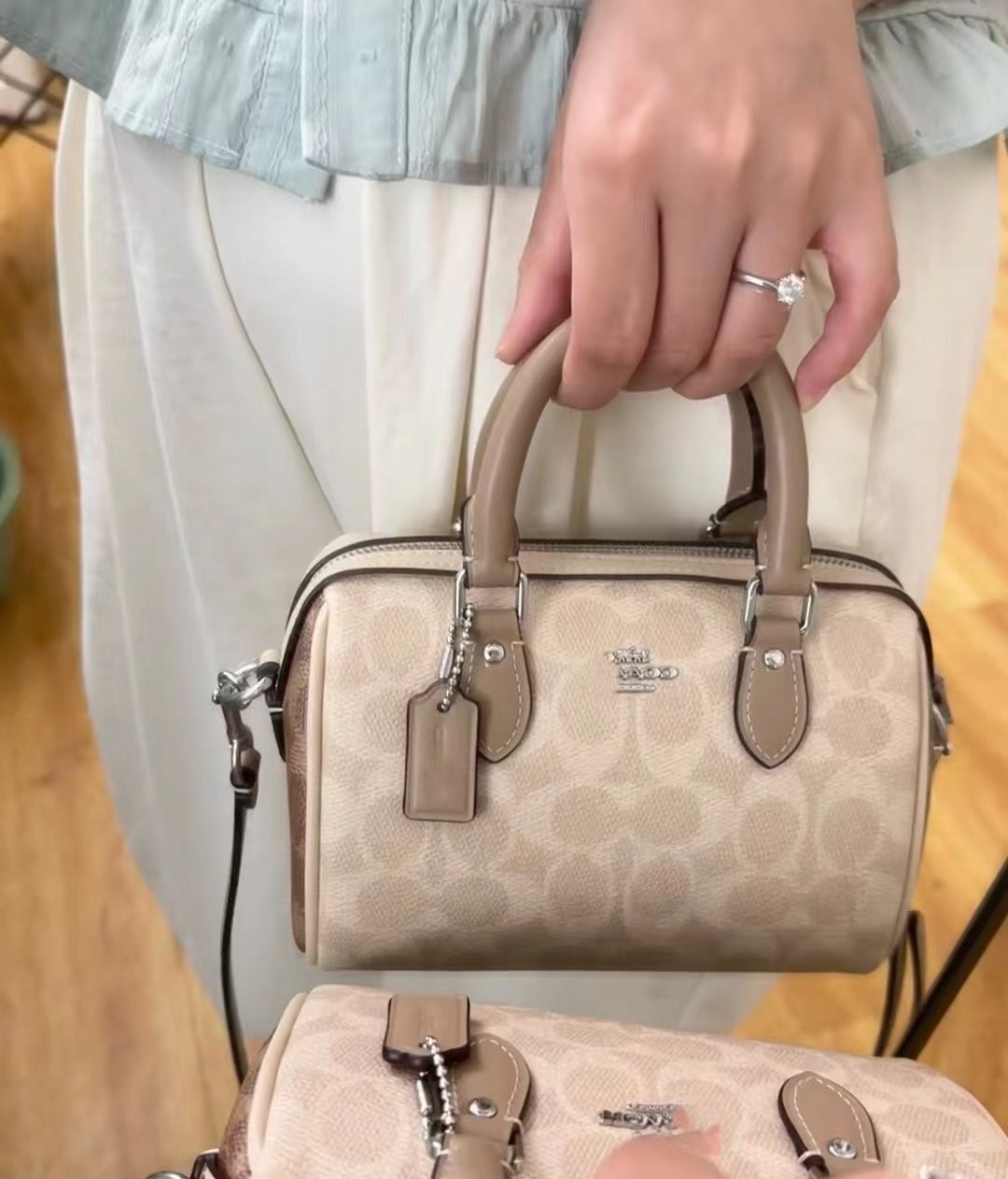 Classic Presbyopic Boston Kuo Family New Model Rowan Pillow bag mini Handbag Classic Presbyopia Crossbody Women's Bag