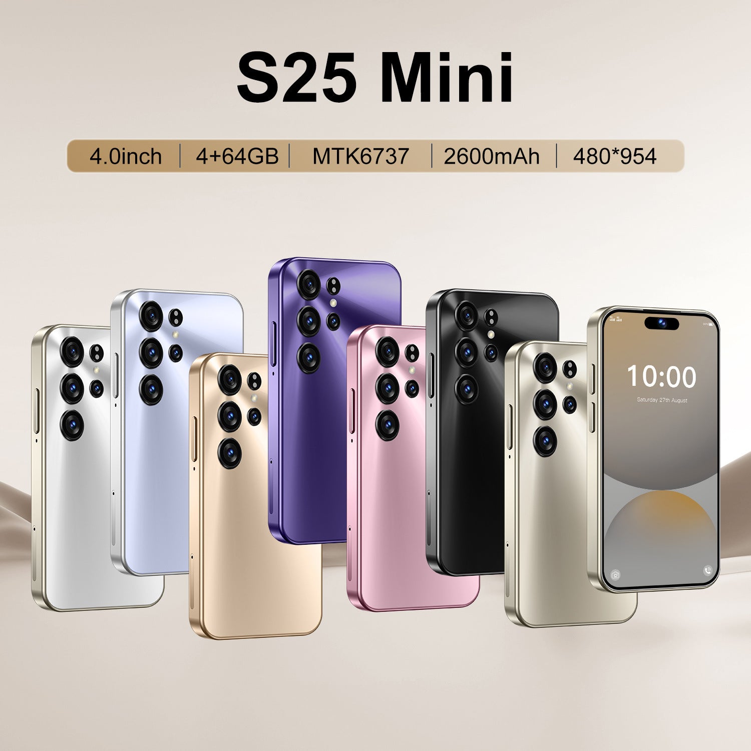 Hot Sale S25 Mini Mini Smartphone4+64G All-Network Dual-SIM Dual-Standby Android mini Mobile Phone