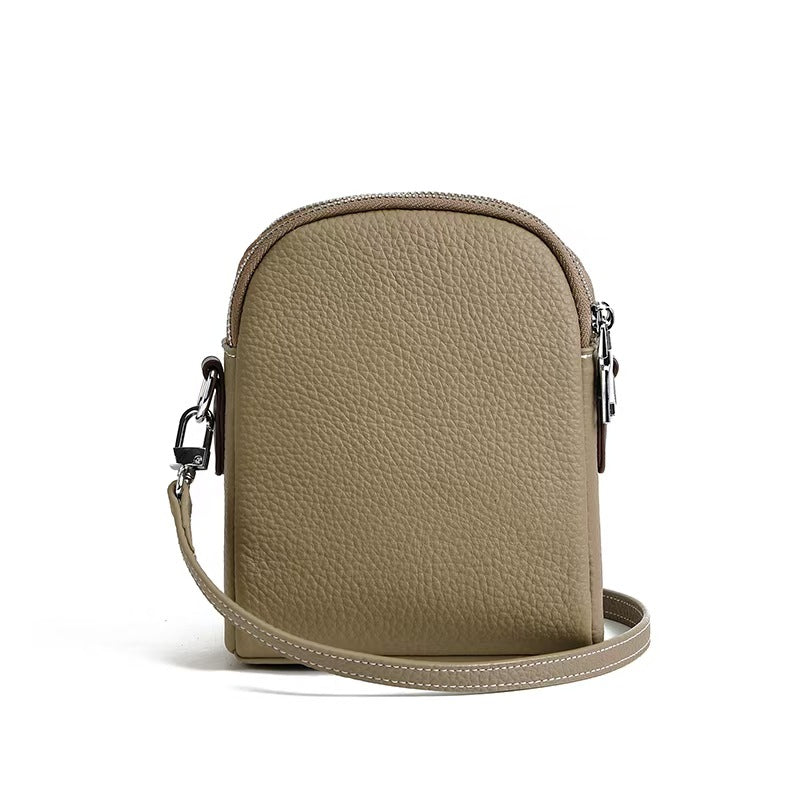Genuine Leather Phone Bag for Women, Crossbody New Lightweight Bag, Summer Fashion Soft Leather High-End Mini Small Bag
