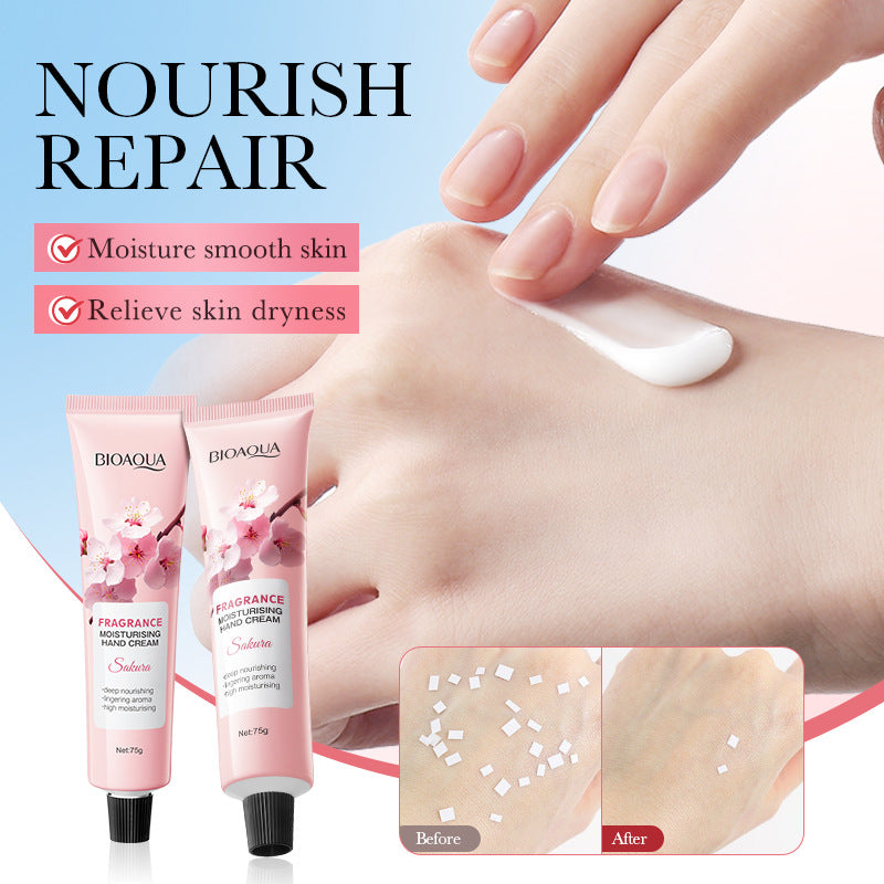 Sakura Moisturizing Hand Cream BIOAOUA Autumn and winter non-sleep moisturizing hand cream cross-border foreign trade wholesale
