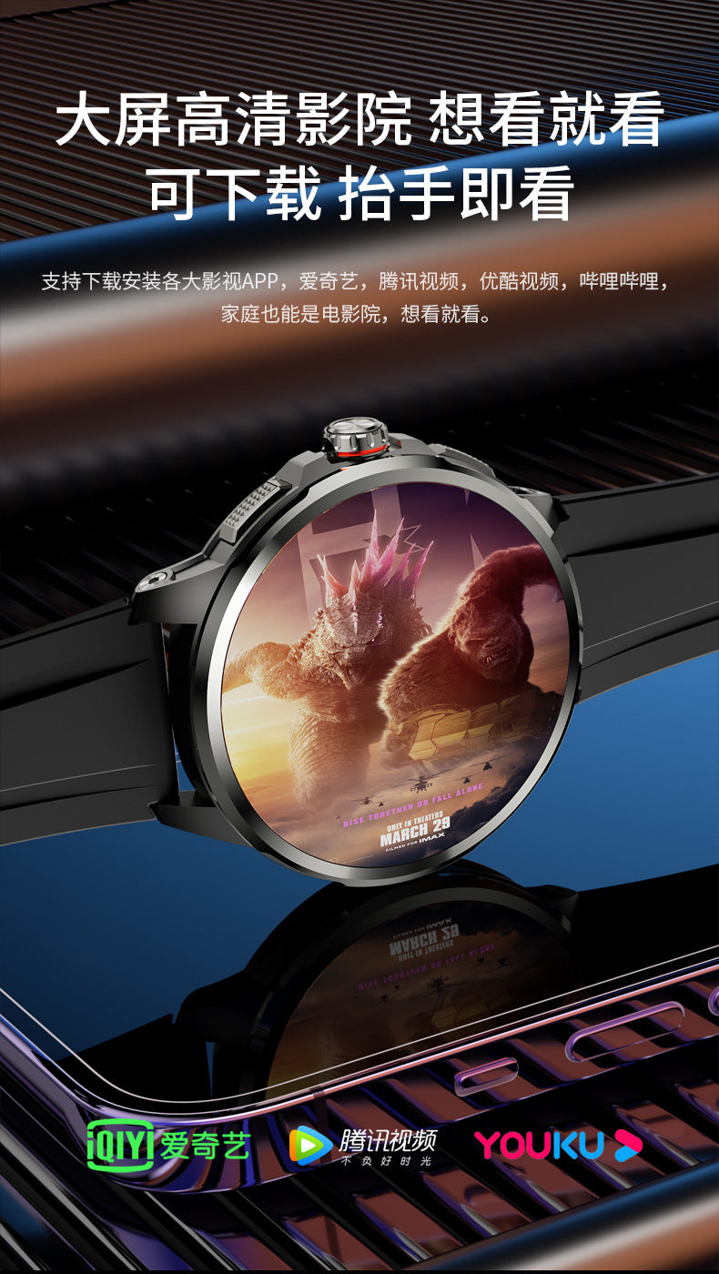 H99Round Screen Card Slot Phone Watch 1.951-inch rotating camera for taking photos with heart rate and blood pressure dual system NFC
