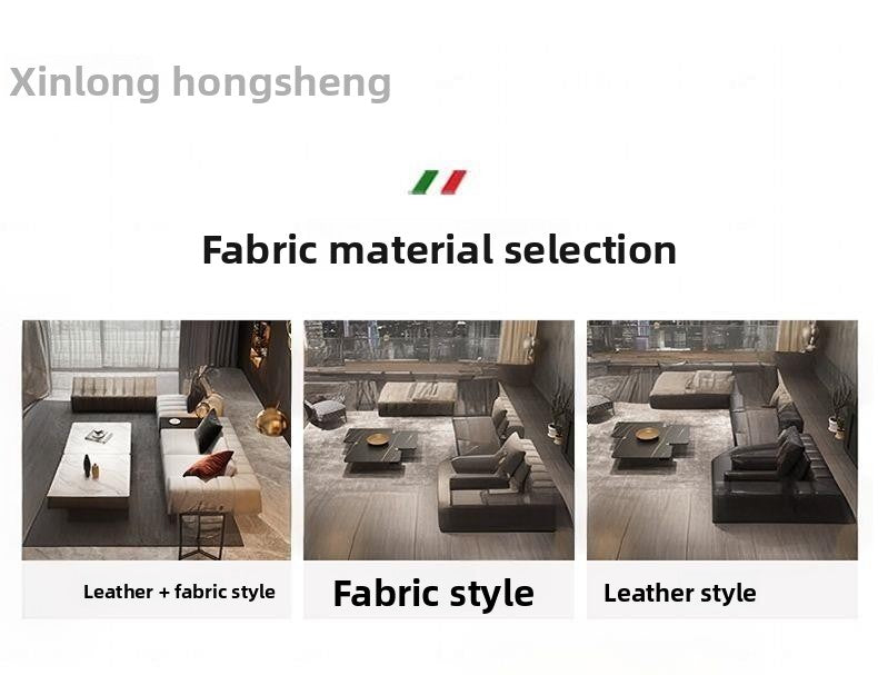 High-End Living Room Fabric Sofa Piano Key Large Apartment Villa Large Flat Luxury Modern Italian Minimalist Designer
