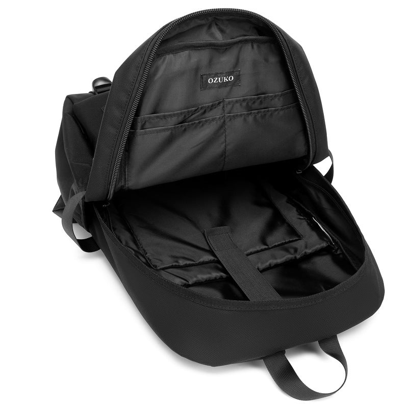 ozuko New Student School Bag Casual Men's Computer Bag15.61-inch Women's Multi-Functional Backpack backpack