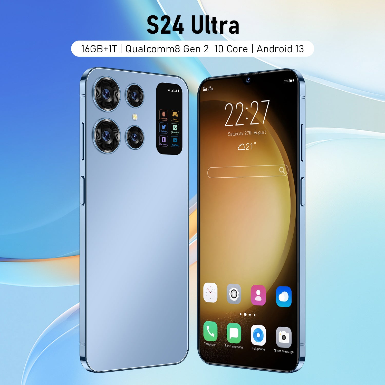 New In-Stock Mobile Phones S24 5g Dual SIM Dual Standby Smartphone16+1TB Factory for Android Smart Phone