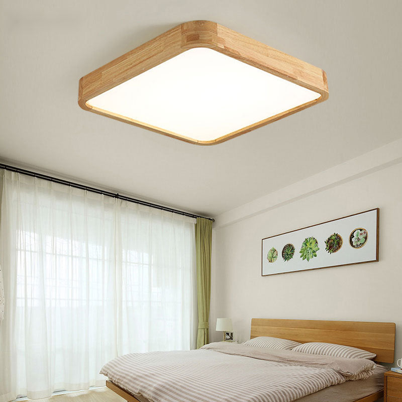 Log led Ceiling Lamp Living Room Balcony Tatami Wabi-Sabi Style Japanese Style Wood Art Corridor Nordic round bedroom