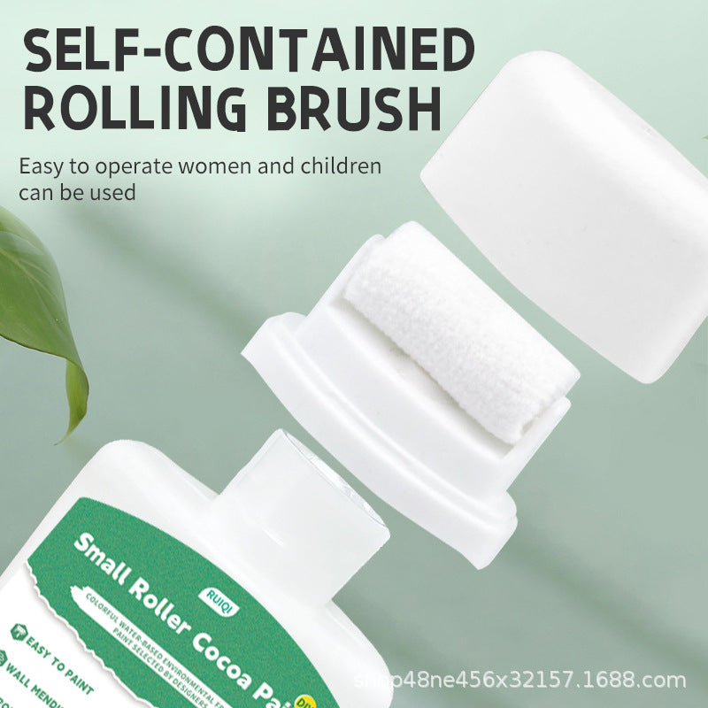 Small Roller Brush Paint Indoor Wall Coating White Wall Paint Odorless Self-Brushing Roller Paint White Wall Repair Latex Paint