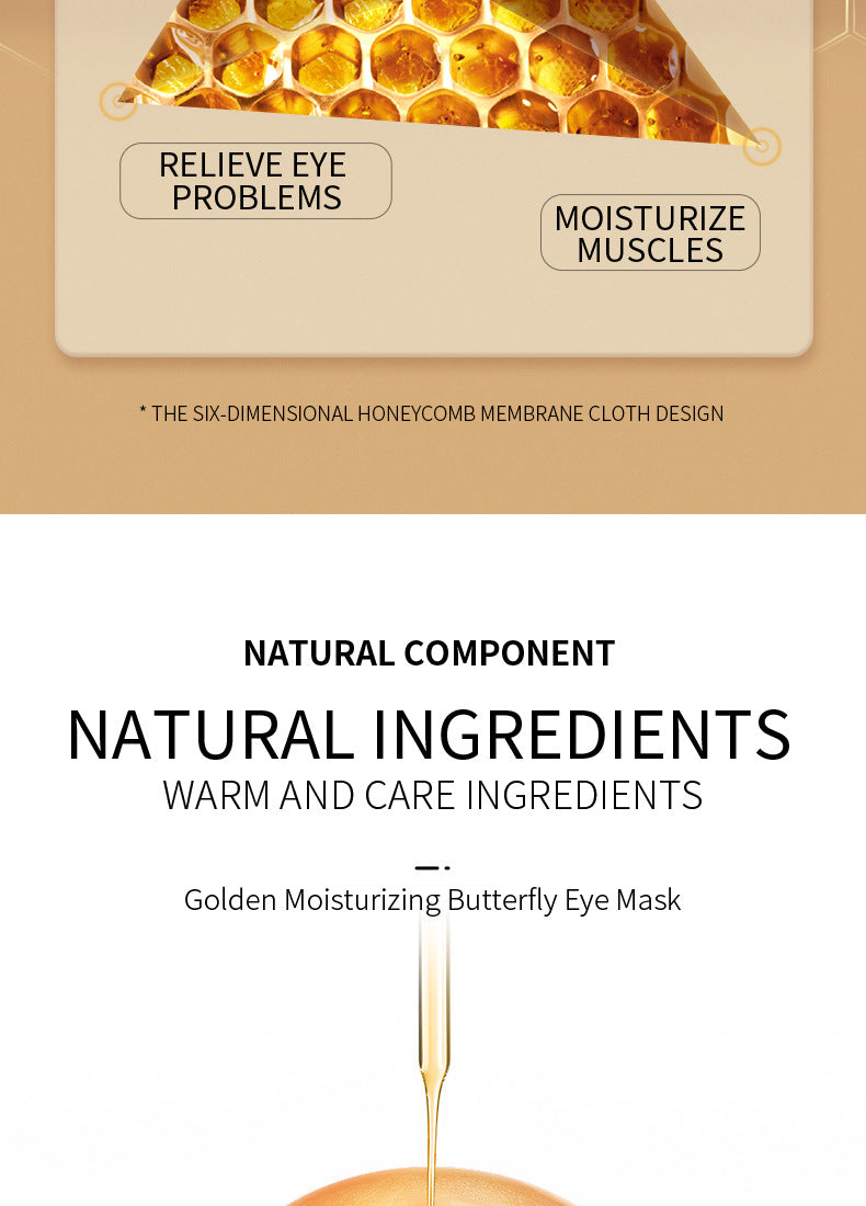Gold Butterfly Eye Mask SADOER Eyes mask15g Moisturizing and Nourishing Tablets for Cross-Border Wholesale