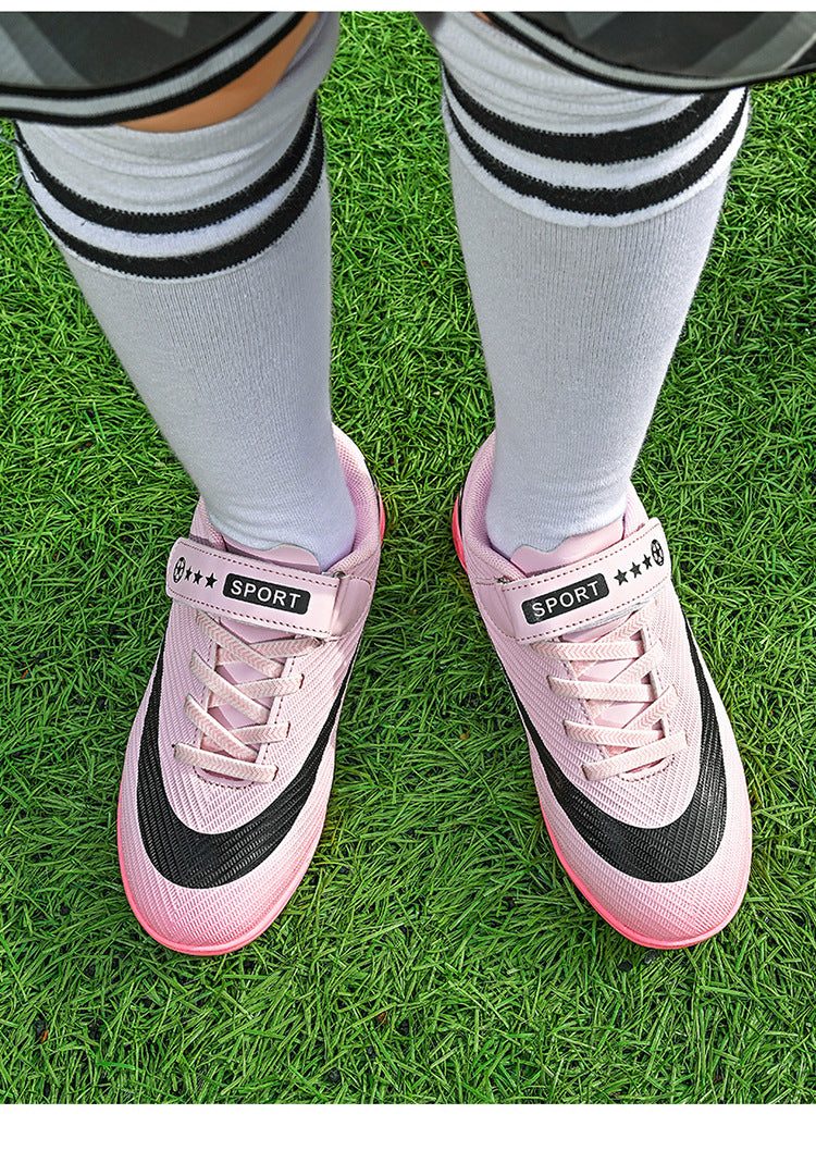 2025World Cup Children's Soccer Shoes Boys Youth Students Girls Spike Long Spike Competition Training Sports Shoes