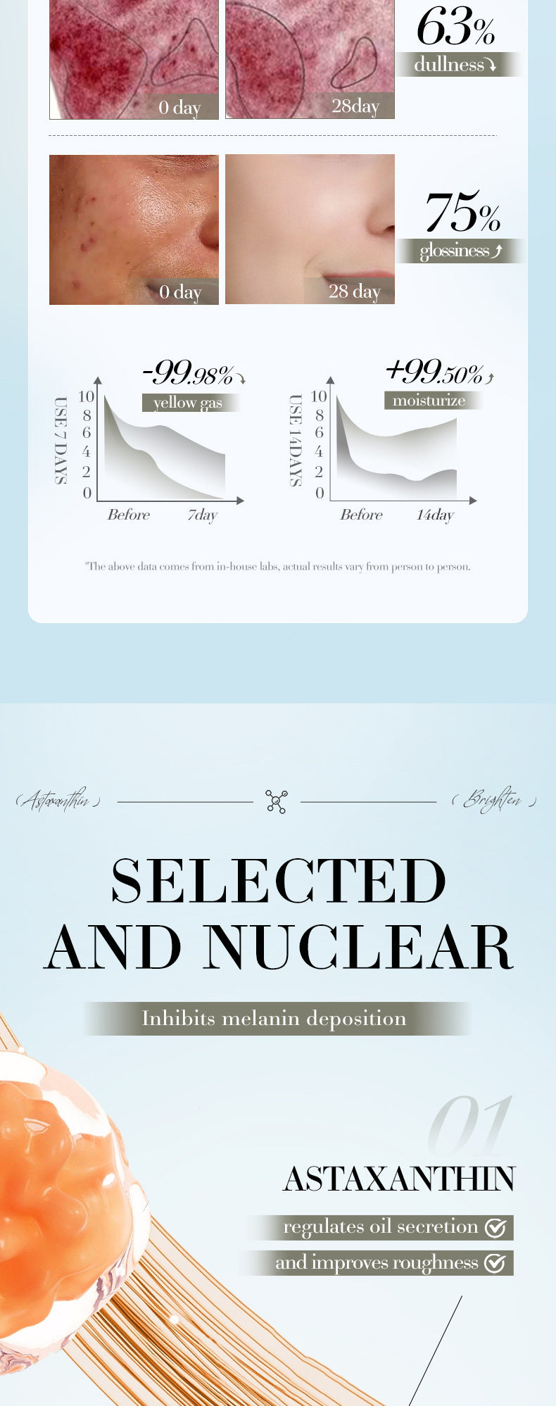 Astaxanthin Antioxidant Mask BIOAOUA Skin rejuvenation hydrating moisturizing face mask cross-border wholesale