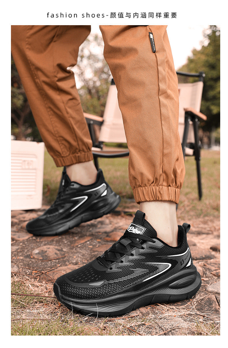 Large Size Leather Surface Fleece-Lined Thickened Warm Casual Sports Shoes Waterproof Non-Slip Cotton Shoes Real Explosive Carbon Plate Running Shoes