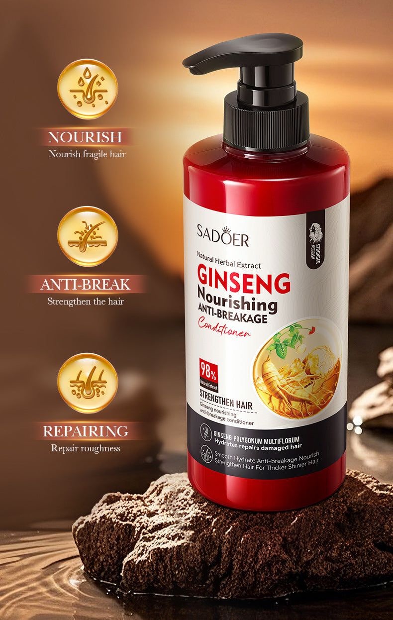 Ginseng and Polygonum Multiflorum Nourishing Hair Conditioner SADOER Anti-breakage Volumizing Conditioner Cross-Border Wholesale