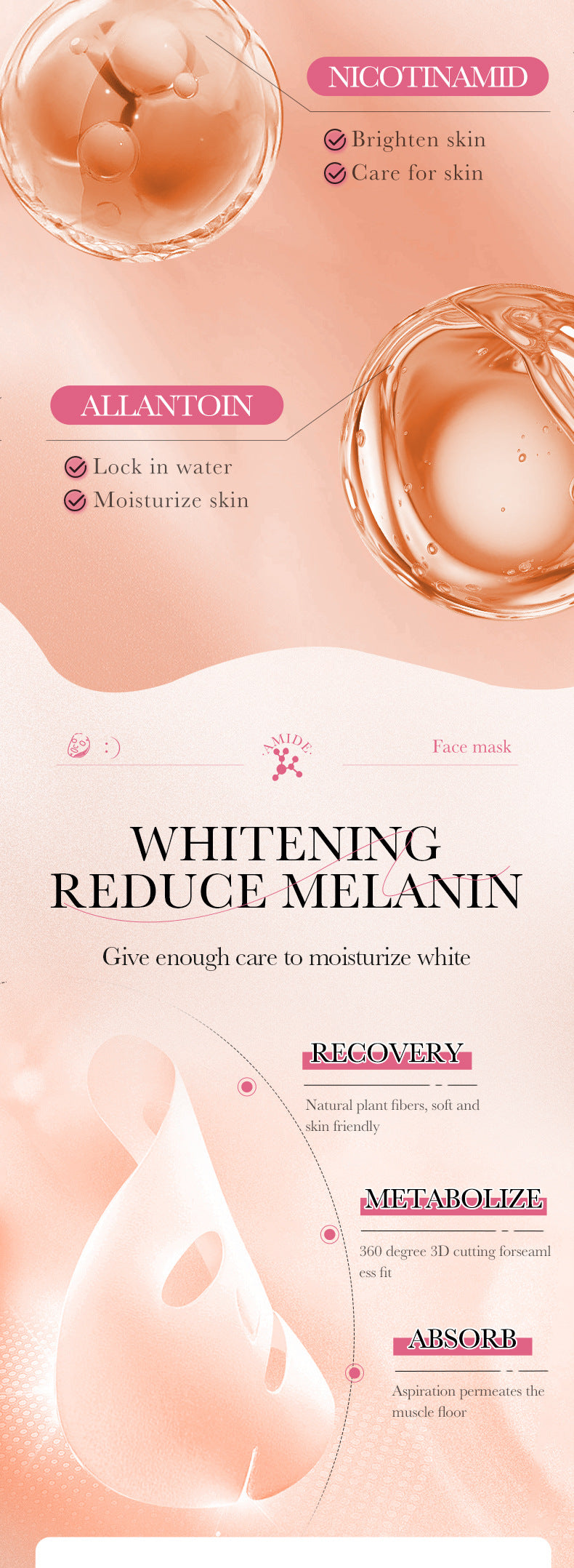 Full English Mask25g BIOAOUA Dimension C Retinol Hydrating Moisturizing Mask Sheet Pack  Wholesale