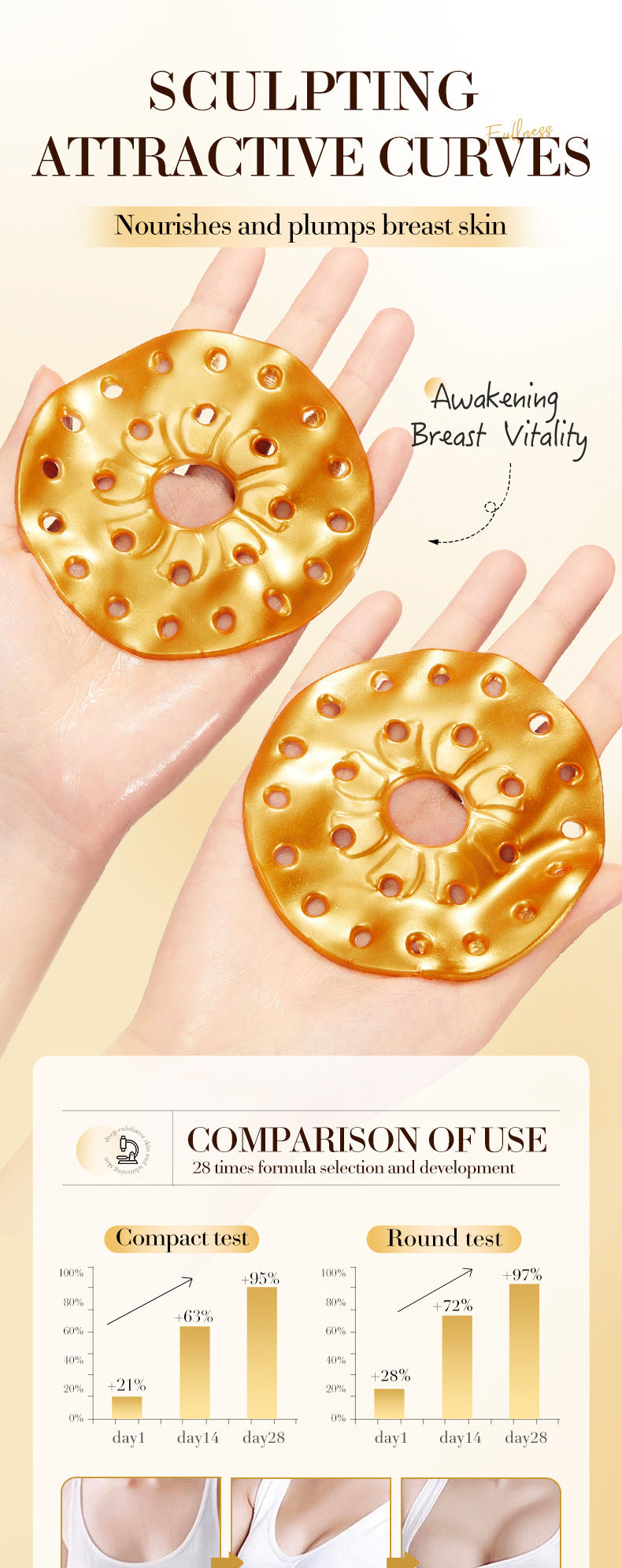 Breast Enhancement Nipple Covers17g BIOAOUA Lifting and Firming Breast Pads Fengyun Breast Paste Cross-Border Trade