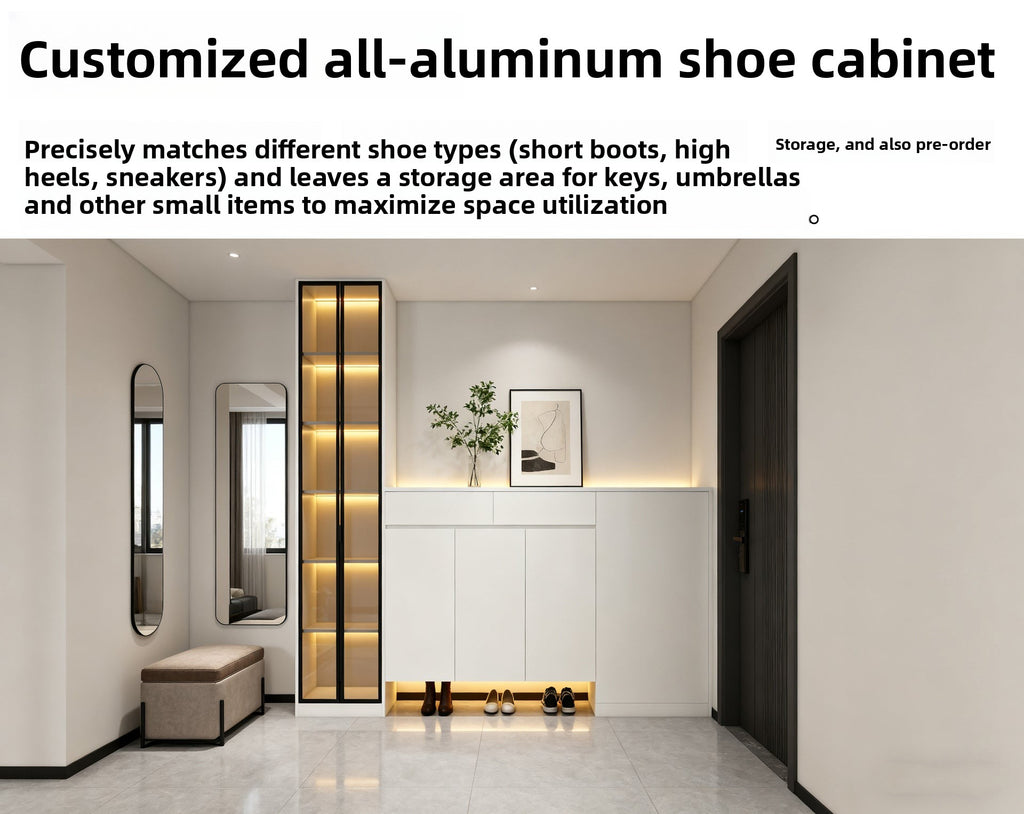 Custom Whole House Wardrobe Aluminum Alloy Modern Simple Home Bedroom Storage Integrated Cabinet Overall Floor-standing Manufacturer