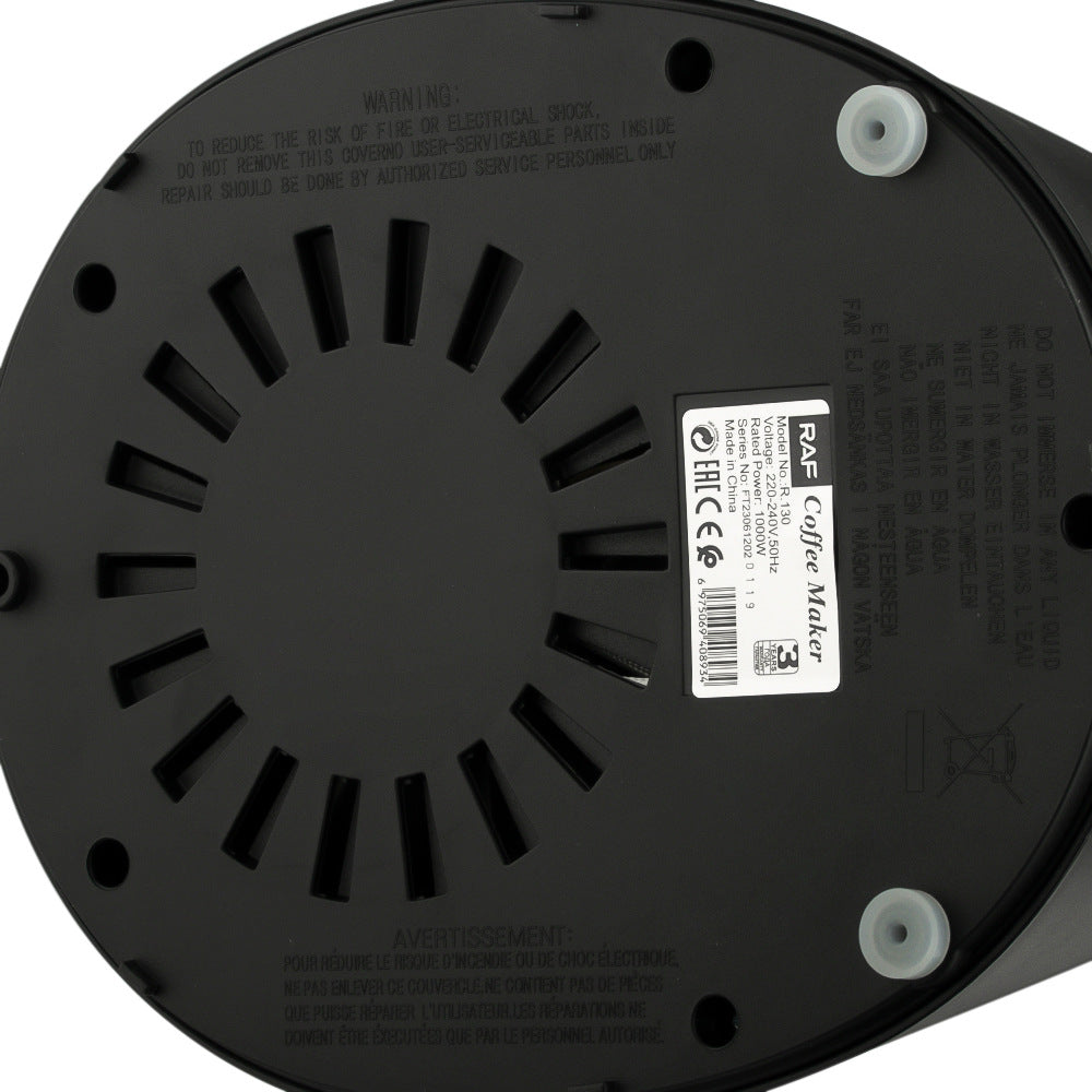 RAF Drip Coffee Maker Household Automatic Integrated Small Coffee Machine EU Plug Office Bedroom Moka Pot