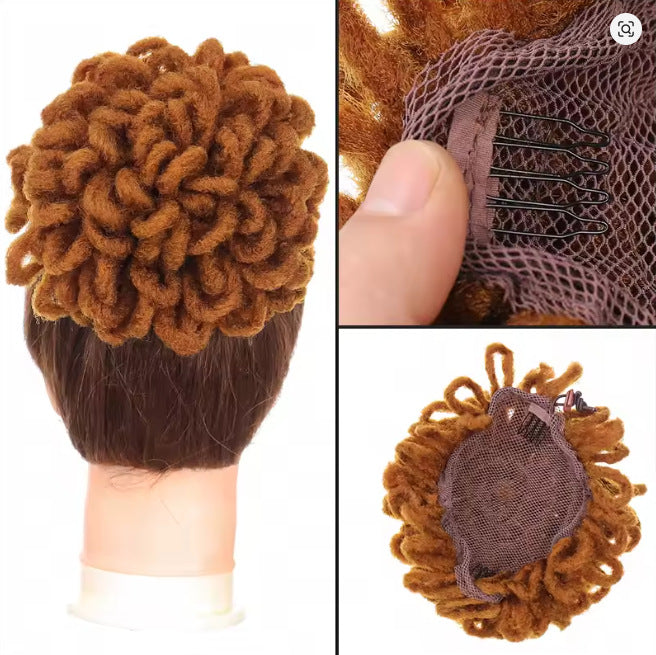 Synthetic Hair Ponytail Caterpillar Drawstring Ponytail Natural African Ponytail Double Ponytail Real Hair Fishbone Braid