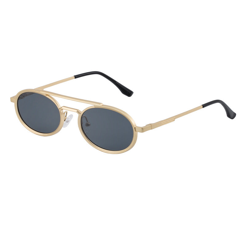 2025New European and American Retro Oval Frame Sunglasses for Men with High-end Spring Sunglasses for Women sunglasses