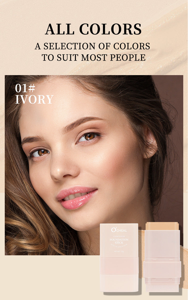 Cosmetic Non-Smudge Foundation Double-Ended Rotating Concealer Long-Lasting Waterproof Sweat Sponge Brush Head Cream Foundation
