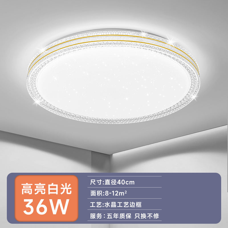 led Ceiling Lamp Master Bedroom Lamp Simple Modern Living Room Lamp Round Room Study Romantic Starry Sky Light Fixture