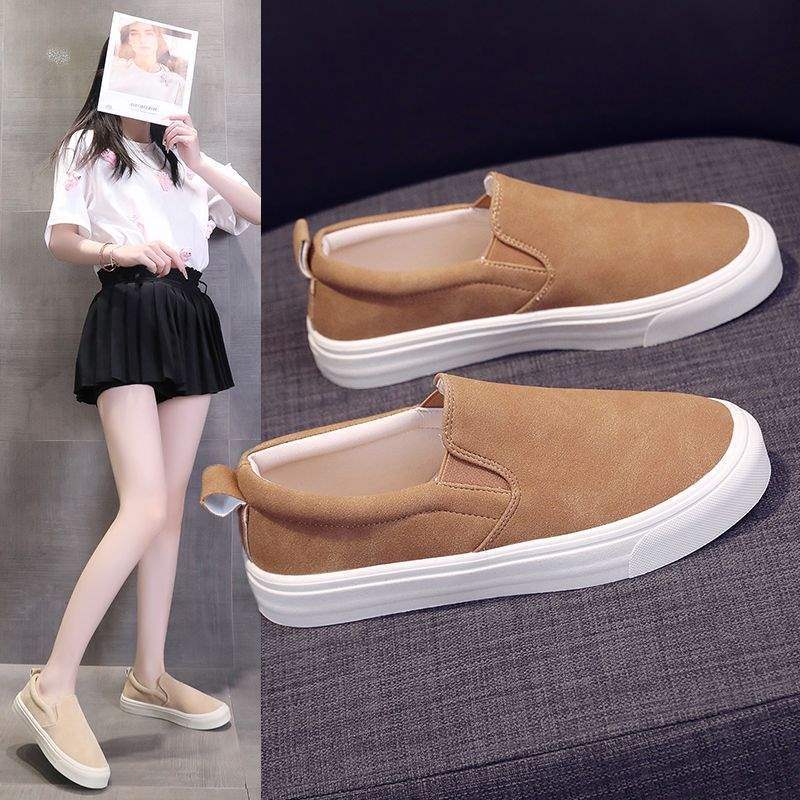 Men's and Women's Lightweight Single Shoes, Women's Spring and Autumn New Soft Sole Non-Slip Slip-On Lazy Shoes, Versatile Loafers
