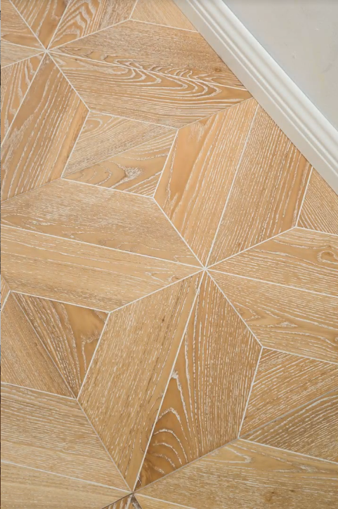18mm Square Manchurian Ash Engineered Parquet Flooring Custom Hardwood Decorative Tiles for Living Room Outdoor Use Waterproof
