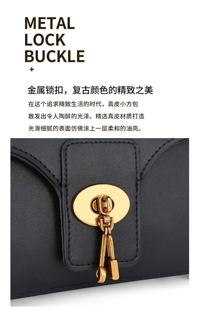 High-Quality Fashion Women's Bag Single Shoulder Bag Versatile Niche Crossbody Bag European and American Light Luxury Handbag Birthday Gift