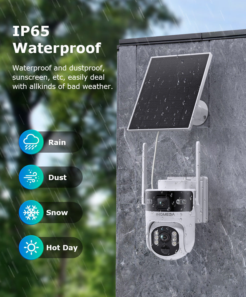 Private Model AOV Solar-powered Binocular Camera4G Outdoor Solar Camera6MP High Definition Wireless Surveillance