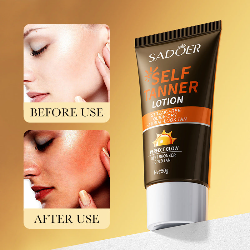 Tanning Cream50g SADOER Natural Darkening Bronze Wheat Color Tanning Cream Cross-Border Wholesale