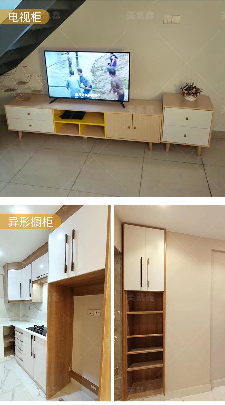 Meikexin Furniture Hotel Project Custom Apartment Wardrobe Bed Shoe Cabinet Wine Cabinet Custom Design Material Processing Whole House Solid Wood