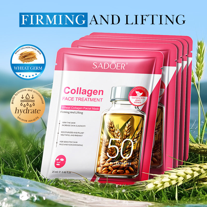 Cross-border Face Mask25ml Plant Series Wheat Olive Moisturizing Hydrating Mask Export Manufacturer Wholesale