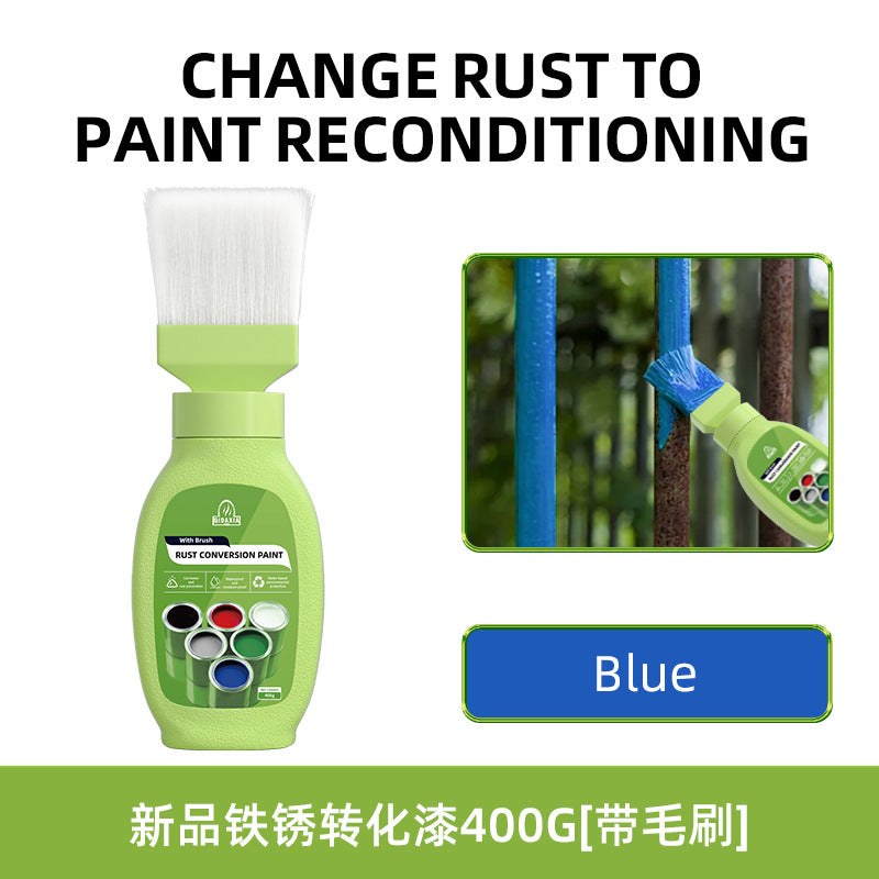 Qixia Water-Based Anti-Rust Paint, Rust-Free Roof Iron Rust Conversion Paint, Color Steel Tile Renovation Paint, Water-Based Anti-Rust Paint