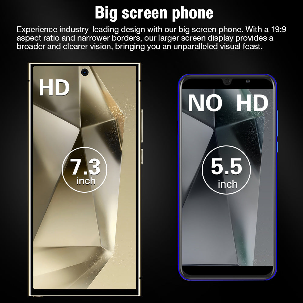 Mobile Phone S24Ultra 7.3incell Notch Screen16+1T Smart All-in-One Device(Popular)