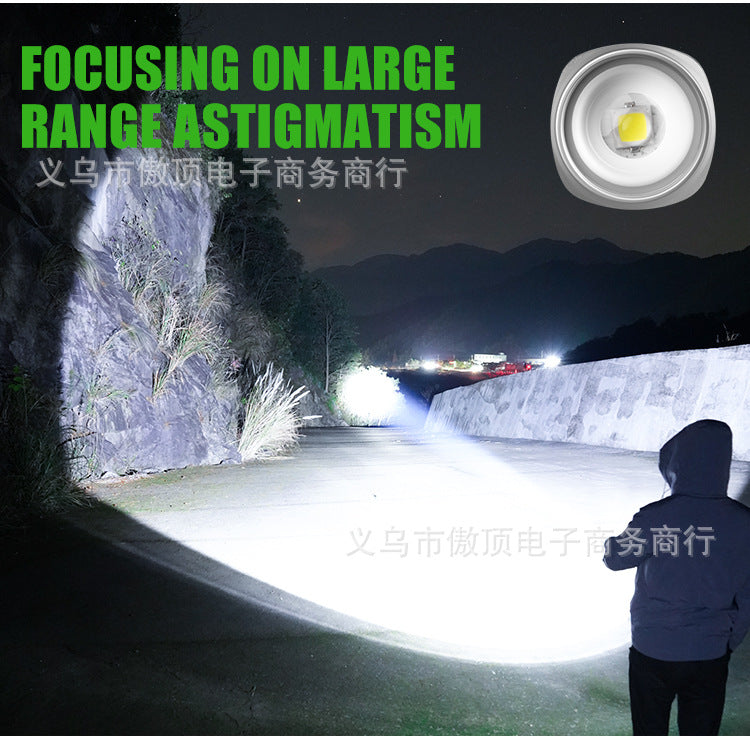 Multifunctional Flashlight Portable Keychain Magnetic Suction Light USB Rechargeable Lighting Work Light LED Sidelight
