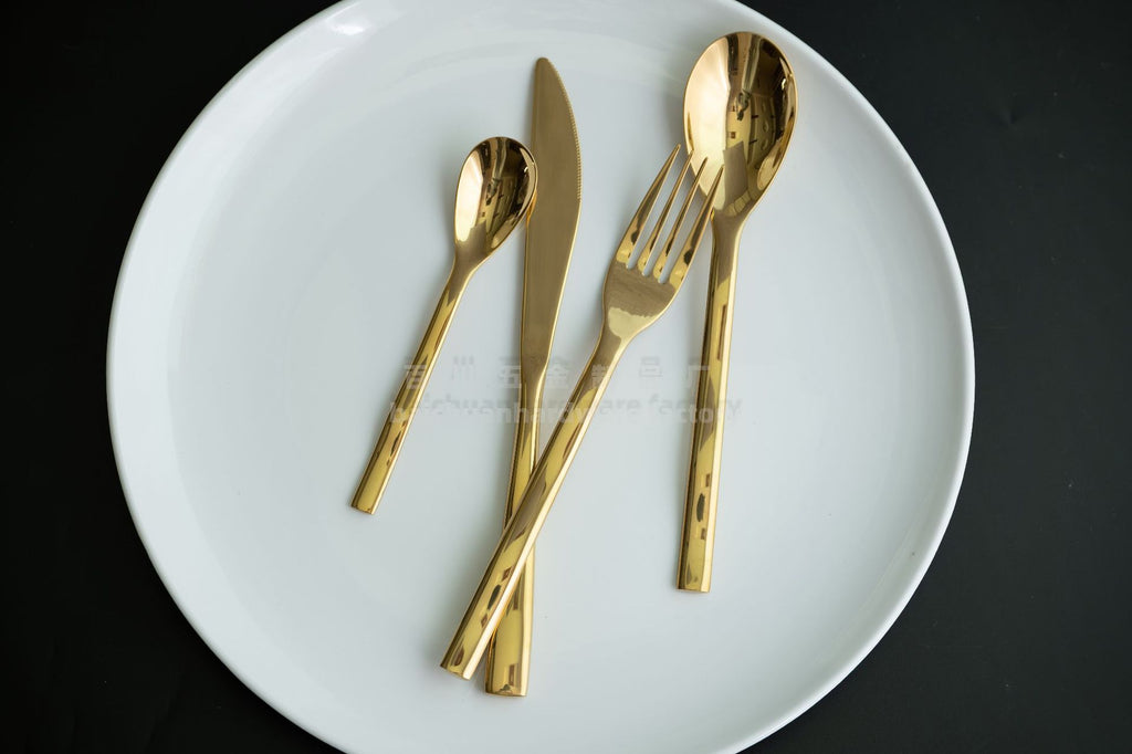 Nordic Style ins304Stainless Steel Steak Knife Fork Spoon Wave Pattern Creative Simple Western Dining Utensils Hotel Supplies Wholesale