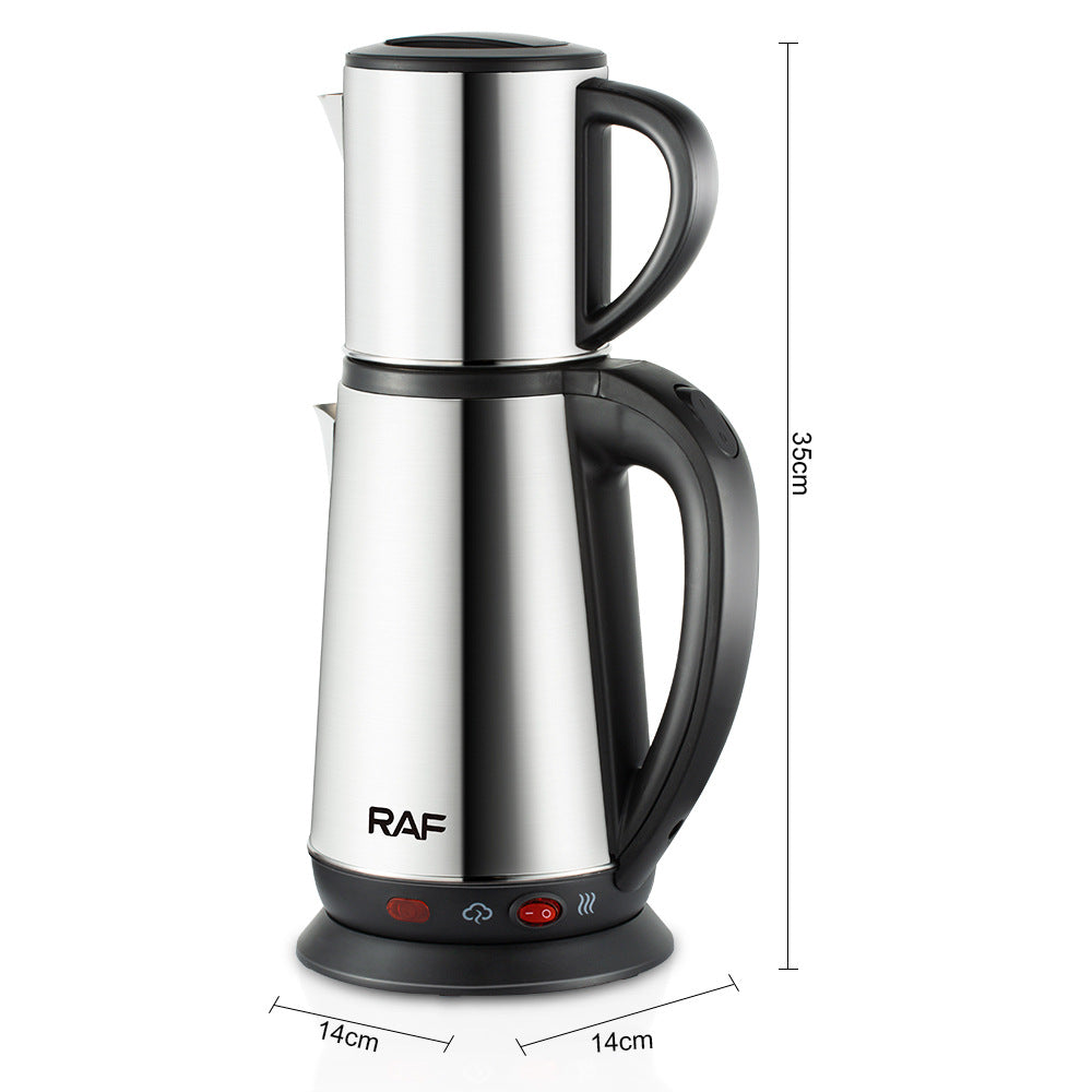 RAF European Standard Stainless Steel 0.8+1.8L Multifunctional Electric Kettle Automatic Large Capacity Multifunctional Kettle