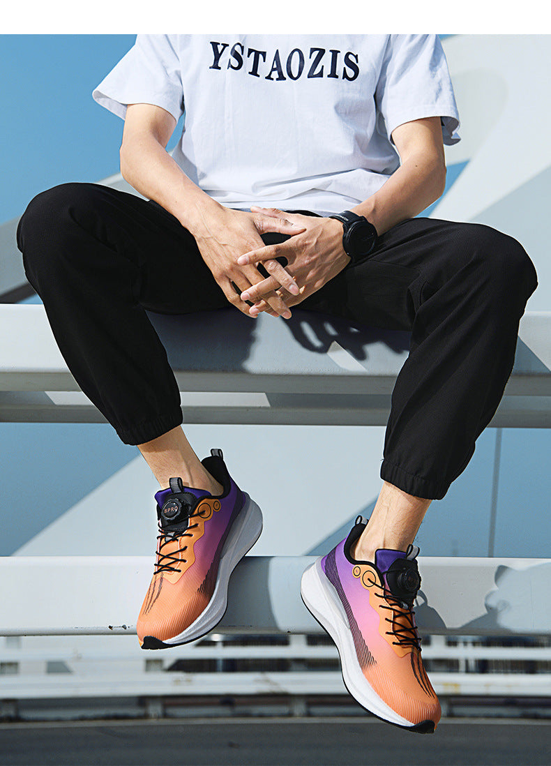 Red Rabbit8PRO Full-length Carbon Plate Men's and Women's Youth Racing Breathable Mesh Running Shoes Rotating Buckle Shock-absorbing Sports Shoes