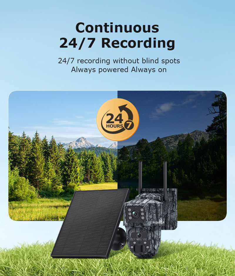 New Product AOV Solar-powered Camera6MP HD Binoculars4G Outdoor Camouflage Solar Camera