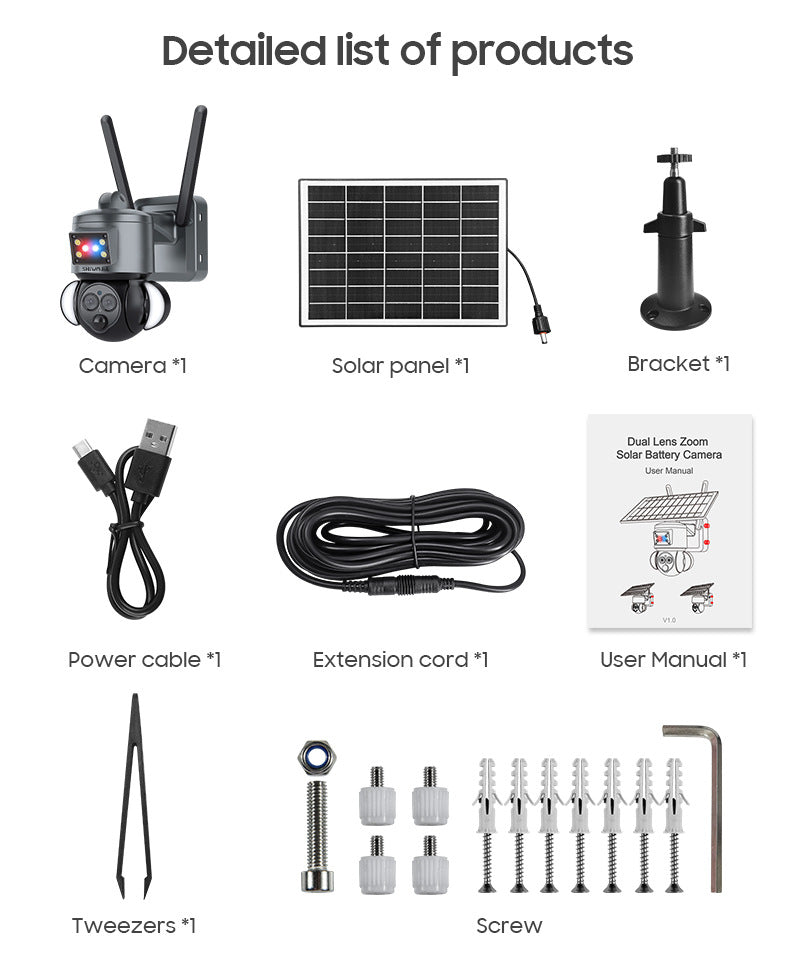 Solar Binoculars12The source manufacturer of cameras specializes in high definition6MP Outdoor Human Detection for Courtyard
